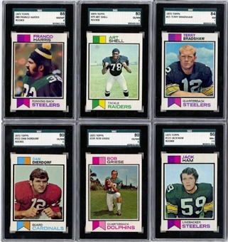 1973 Topps Football Complete Set of 528 Cards plus Unnumbered Team Checklists with 11 SGC Graded 